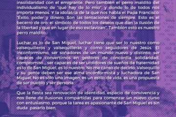 Programa de fiestas de San Miguel 2018 (Foto TA)